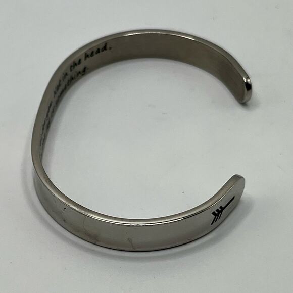 Silver tone bracelet with saying: I’d take a bullet for you… - Picture 3 of 7